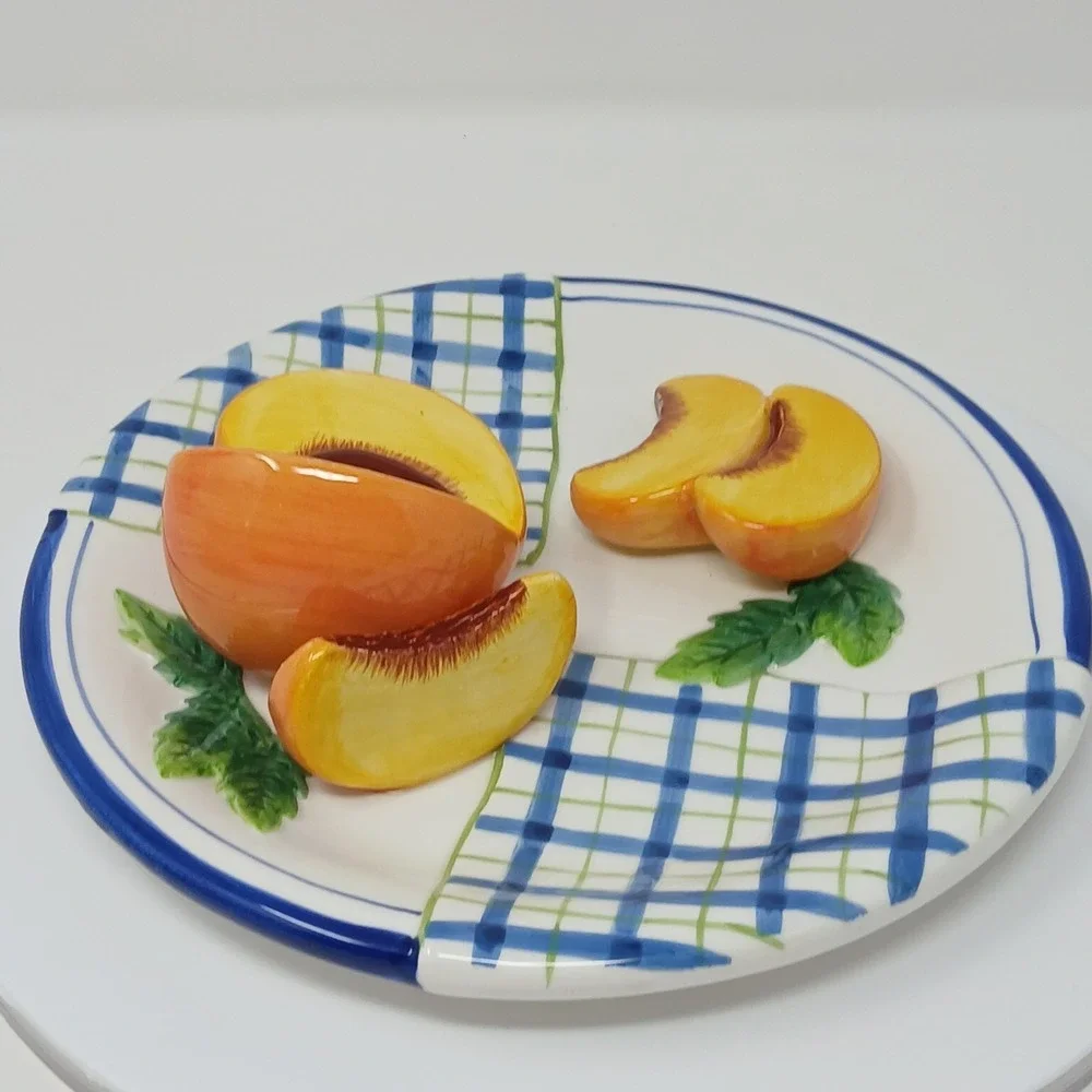 Bella Casa Fruit Wall Plate 3D By Ganz Peaches 8